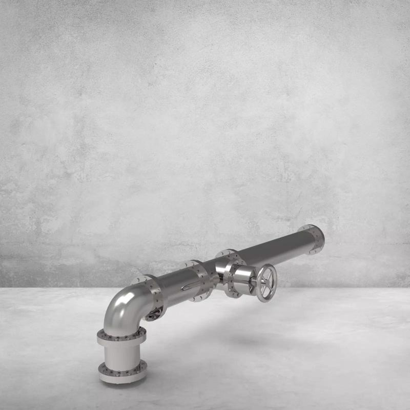 long pipe with valve