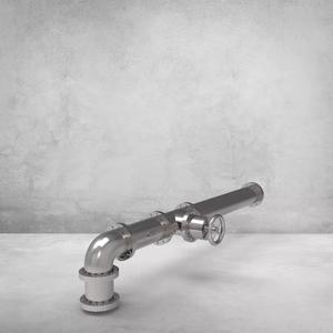 long pipe with valve