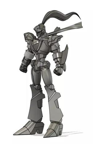 original design mechanic robot knight