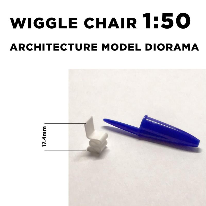 WIGGLE CHAIR FRANK GEHRY 1:50 ARCHITECTURE MODEL DIORAMA