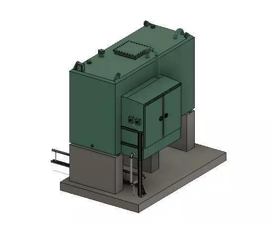 Model Railway 4500L Oil Tank and Base