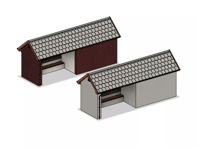 Model Railway Double Sided Platform Waiting Room