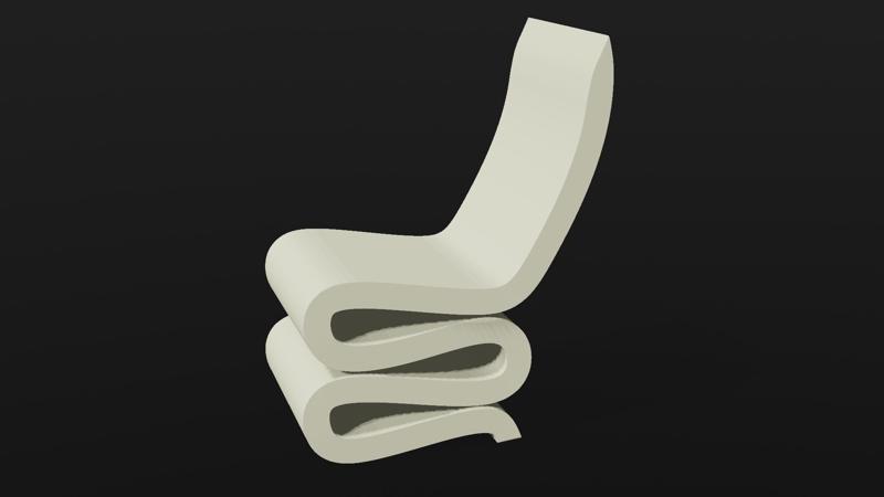 3D simple chair