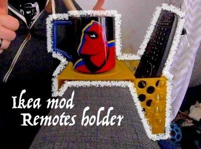Ikea Friheten remote holder mod