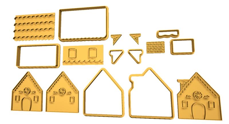 Christmas cookie cutter/stamp set Merry Christmas