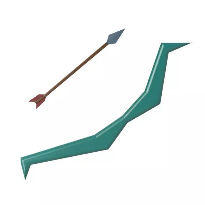Oldschool Runescape - Life Size Magic Shortbow and Rune Arrow