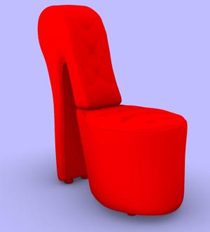 👠🪑 Heel-shaped seat (model 1) - Scale 1/6.