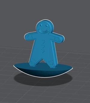 Gingerbread man for Christmas bauble