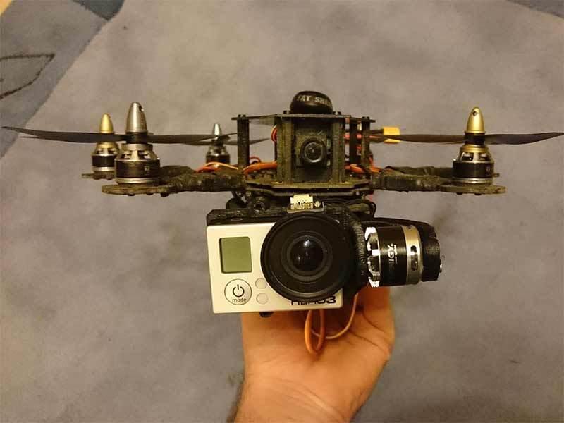 Blackout Spider Hex Gimbal Mount (Storm32 + MotorPixie Mini Gimbal)