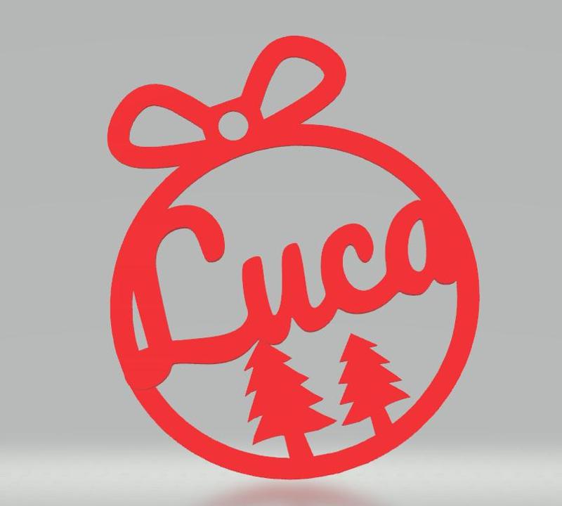 3 x Luca, personalized Christmas bauble