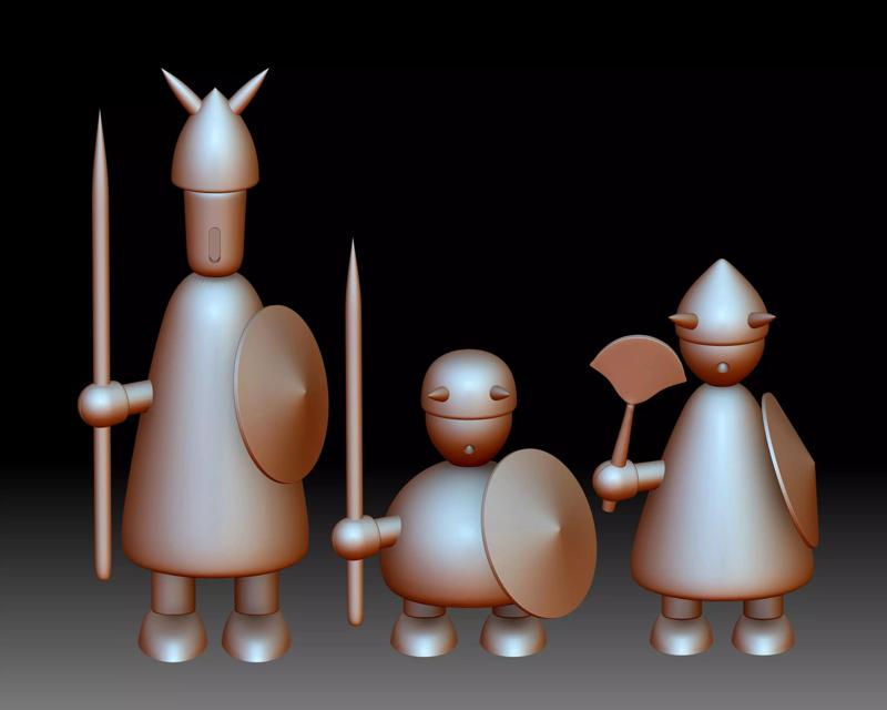 Vikings Denmark Jacob Jensen printable models - solid divided