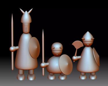 Vikings Denmark Jacob Jensen printable models - solid divided