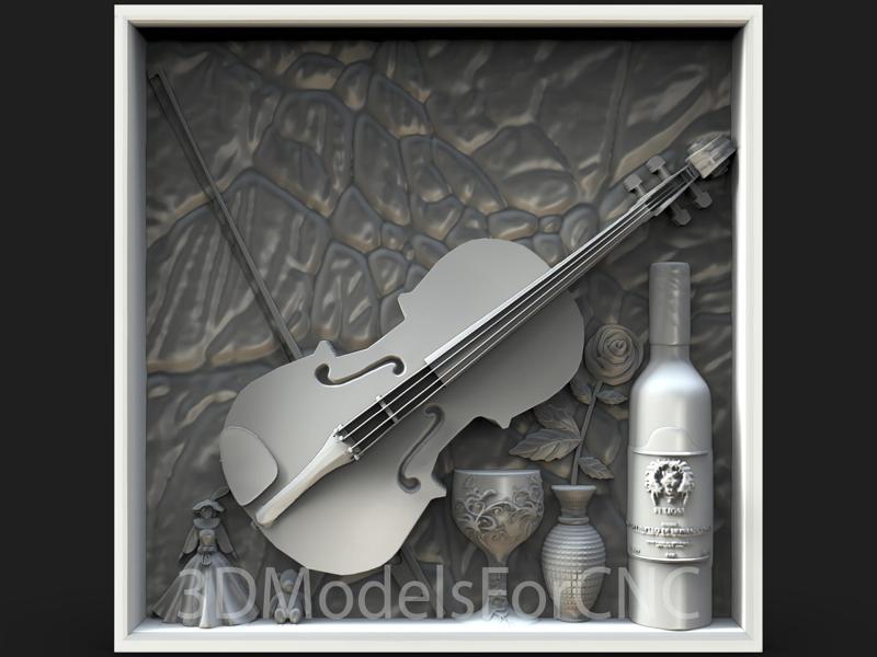 3D Model STL File for CNC Router Laser & 3D Printer Still Life 6