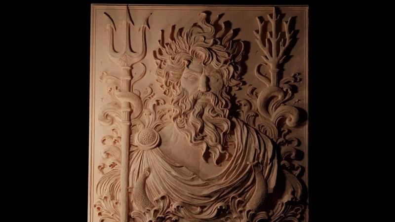 Neptune CNC 3d Print High Relief Sand Casting