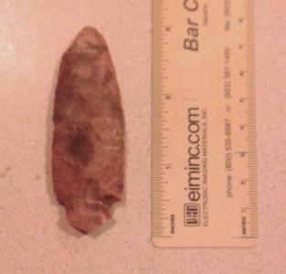 Light Pre-Choctaw Little Bear Creek-Type Projectile Point Arrowhead, 2,500 BC