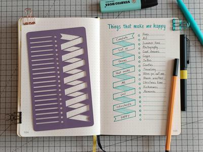 Bullet Journal Spiral Ribbon