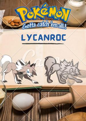 AMAZING POKEMON lycanroc COOKIE CUTTER STAMP CAKE DECORATING