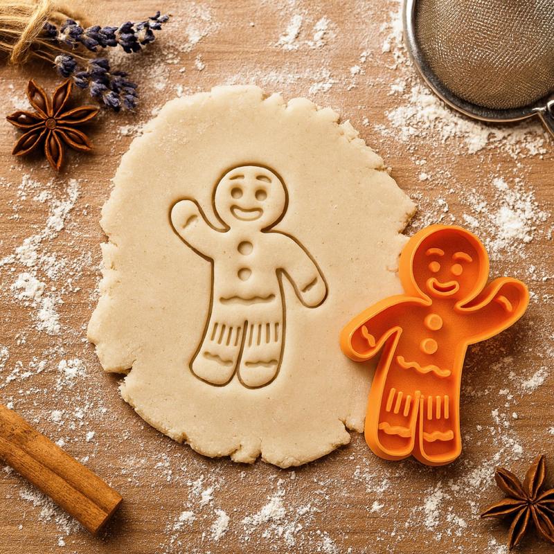Happy Cute “Cookie Man” Cookie Cutter, Gingerbread Man Cutter, Cookie - Clay / Cutter - Stamp, Funny Cutter, 3D STL File Digital Download