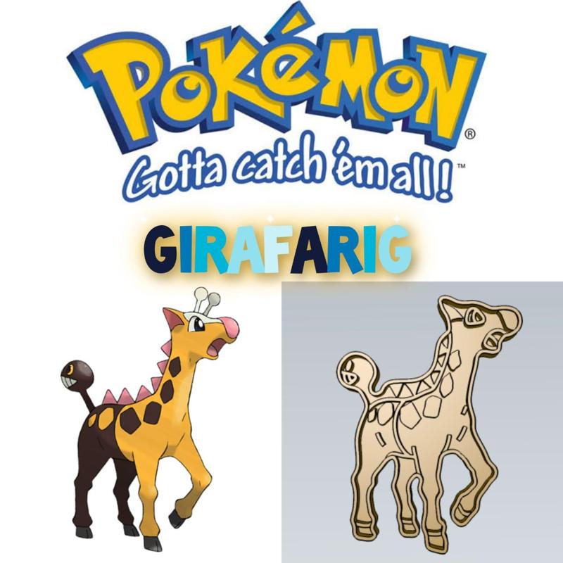 AMAZING POKEMON Girafarig COOKIE CUTTER STAMP CAKE DECORATING