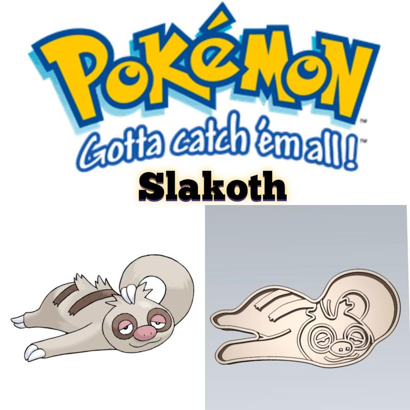 AMAZING POKEMON slakoth COOKIE CUTTER STAMP CAKE DECORATING