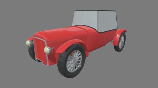 Vintage Low Poly Classic Car // Design 01