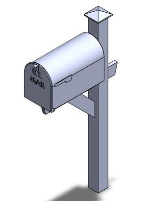 US MAILBOX 1/72 SCALE on post