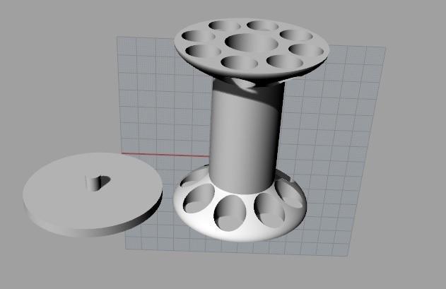 Porte stylos rotatif v2