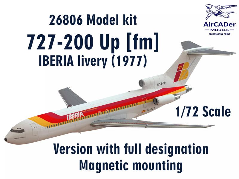 26206 Model kit Boeing 727-200 Up fm