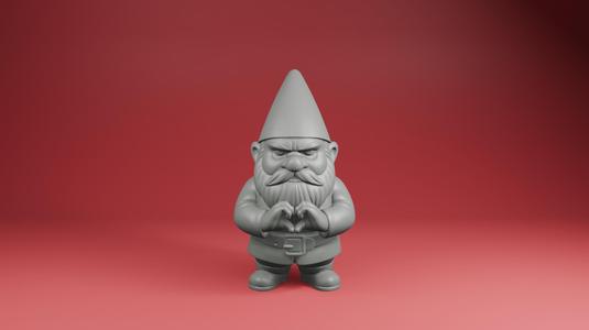 Grumpy Gnome Heart Hands – Funny 3D Printable Figurine
