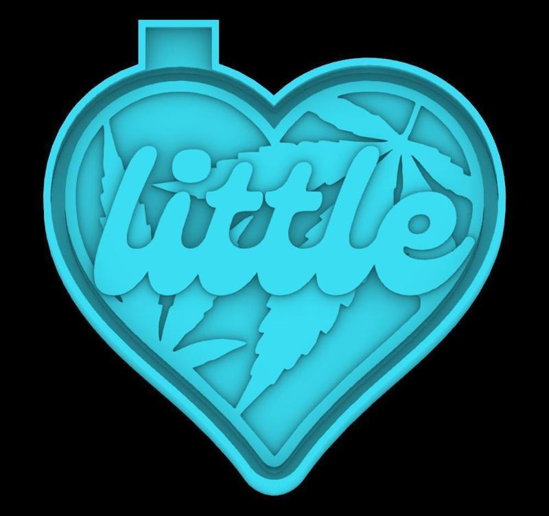 little dope - heart - freshie mold