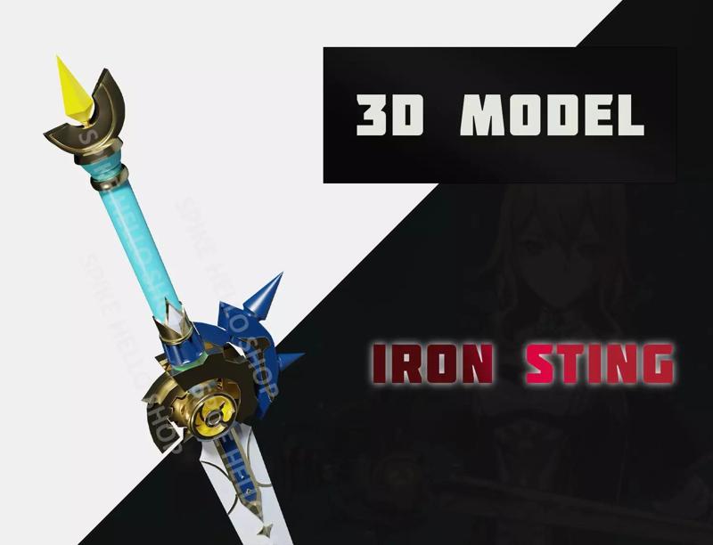 Iron Sting Ascension 3D model genshin cosplay game 3D blade