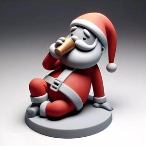 Tipsy Santa Table Stand