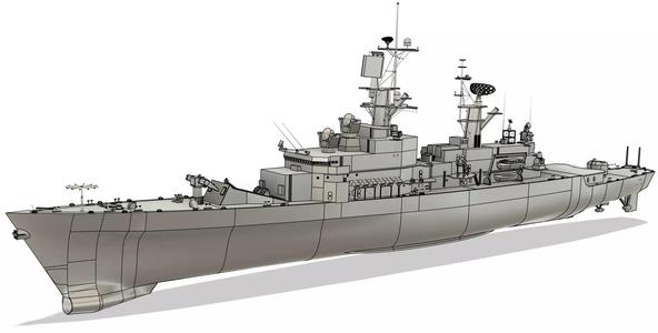 USS Belknap CG-26 RC Model 1-96 Scale