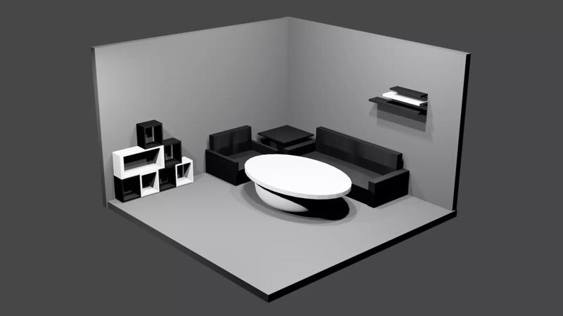 Hall the black and white