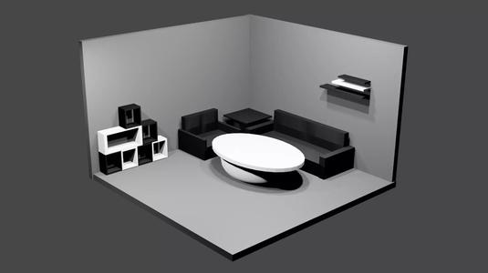 Hall the black and white