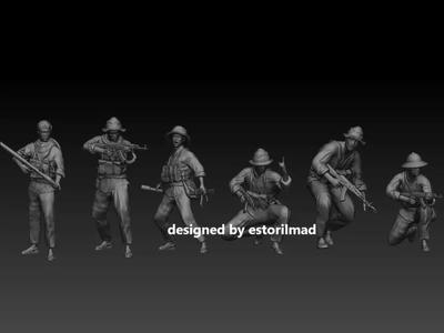 PACK 6 SOLDADOS VIETNAM VIETCONG