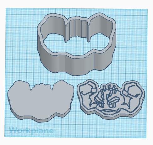 Pokemon: Alolan Geodude 3 Piece Bath Bomb Mold