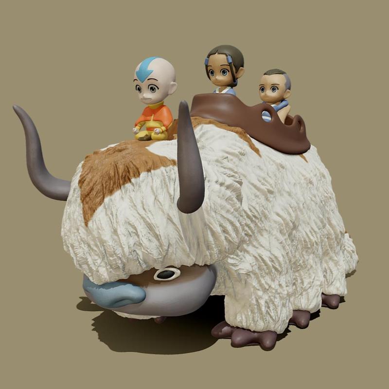 APPA, AANG, KATARA AND SOKKA