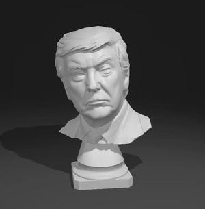 Donald Trump President Head Portrait Sculture