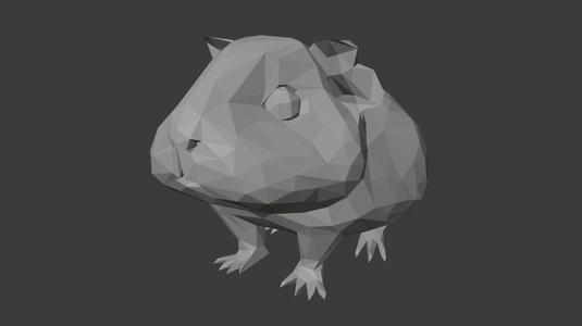 Low poly guinea pig