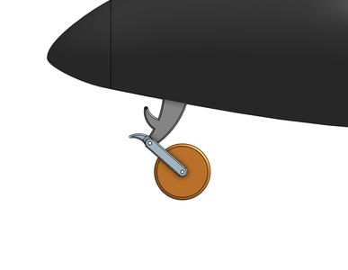 simple RC landing gear + suspension