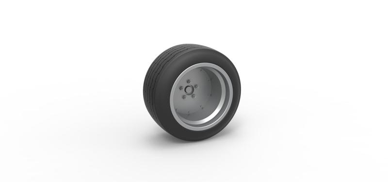 Diecast Wheel of Bosozoku style car Scale 1:25