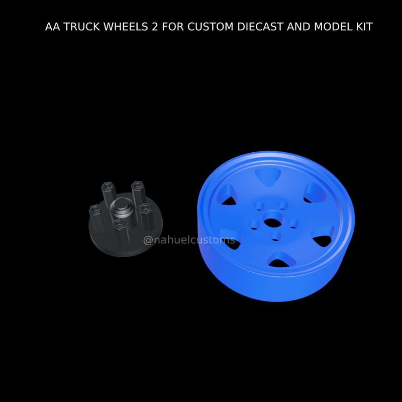 AA TRUCK WHEELS 2 FOR CUSTOM DIECAST AND MODEL KIT