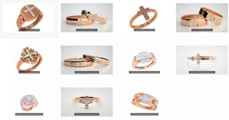 11 Jesus Holy Cross ring 3dm stl renders details  3D Model Collection