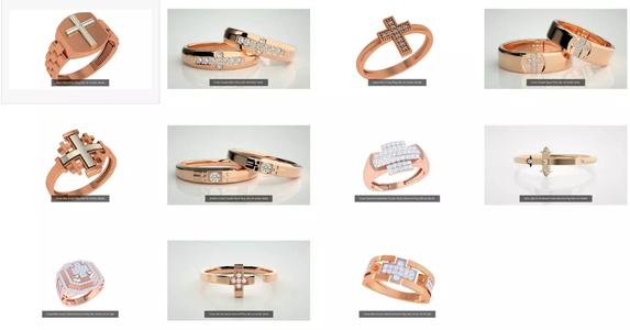 11 Jesus Holy Cross ring 3dm stl renders details  3D Model Collection