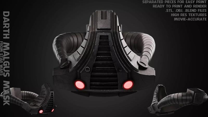 Star Wars Darth Malgus Respirator Mask for Cosplay