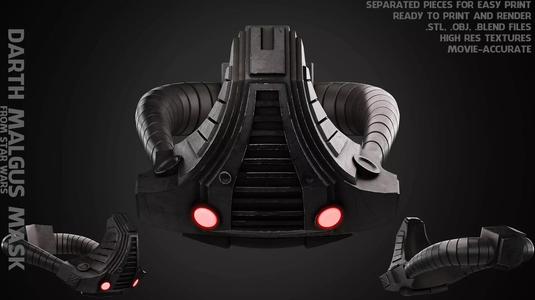 Star Wars Darth Malgus Respirator Mask for Cosplay
