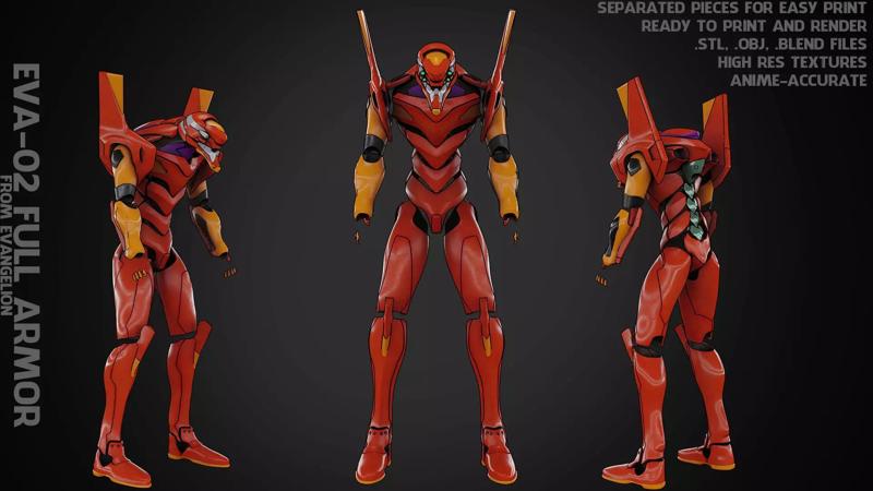 Evangelion EVA-02 Full Armor for Cosplay