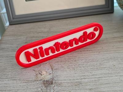 Nintendo Logo Display Sign for desk or table