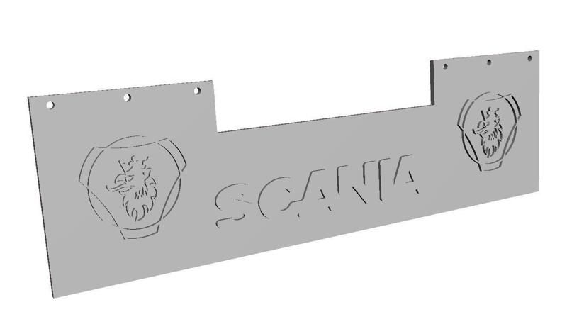 TAMIYA MUDFLAP SCANIA REAR LONG